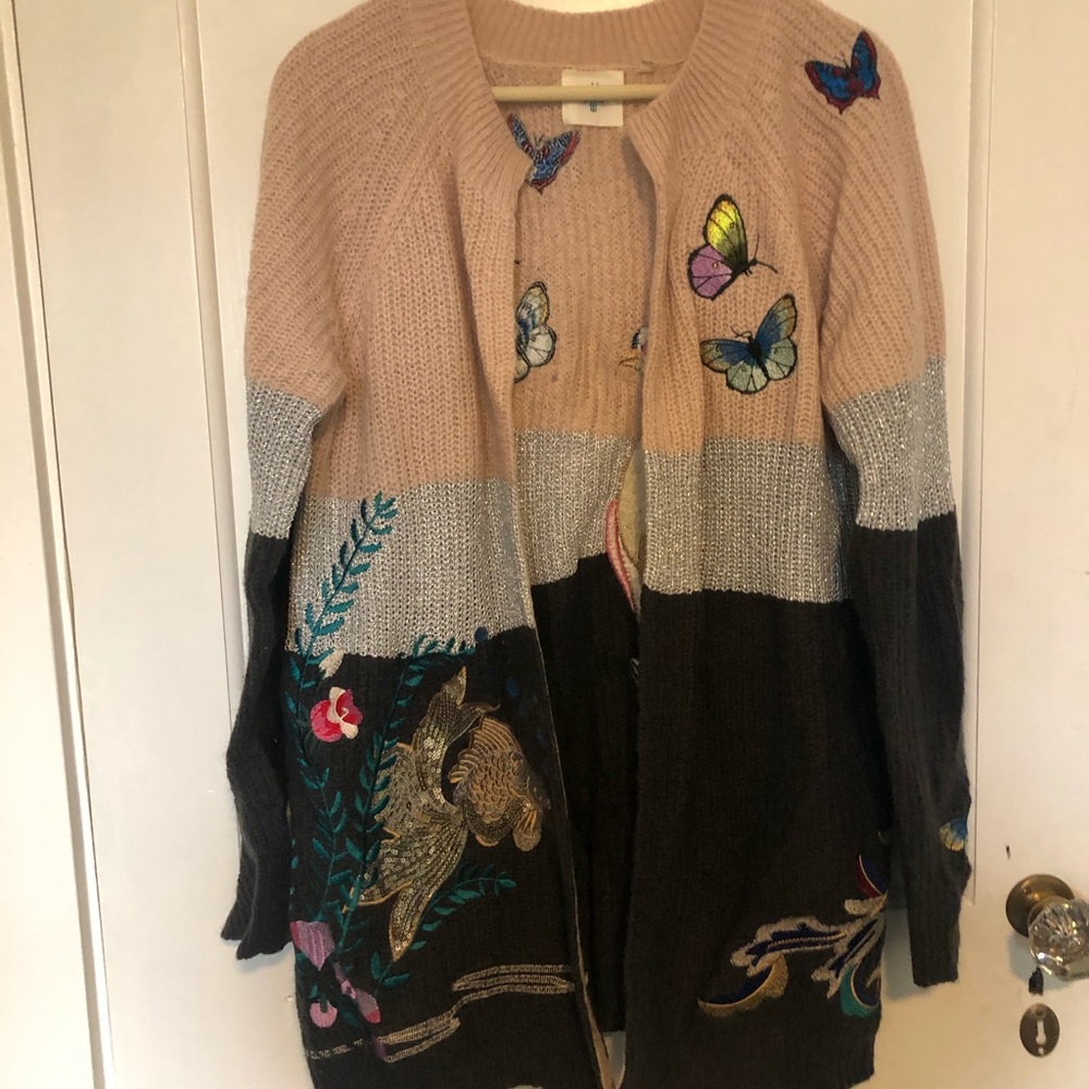 Embellished Anthro Cardi - Picture 3 of 8
